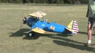Maiden flight of 1/3 Scale B-USA Stearman