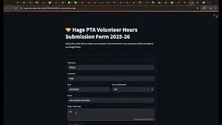 Hage PTA volunteer hours app