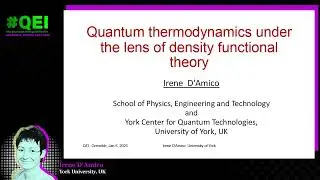 Irene D'Amico - Quantum thermodynamics under the lens of density functional theory