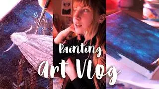 Painting the otherworldly moments you missed | Full Painting Process & Art Vlog 🦋
