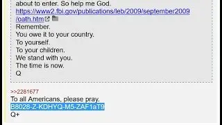 QAnon - FEDWANTSWAR:  B8028-Z-KDHYQ-M5-ZAF1aT9 (Message to FBI Agents from Tel-Aviv??)