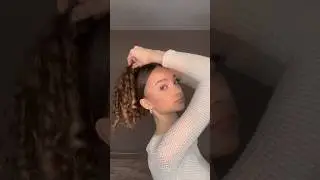 sleek curly hairstyle, recreating Pinterest hairstyle on my curly hair #curlyhairstyle#hairstyles