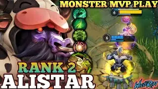 ALISTAR MONSTER TANK MVP PLAY! BEST META BUILD ABUSE - TOP 2 GLOBAL ALISTAR BY Popex - WILD RIFT
