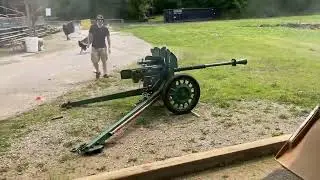 Test Firing a 25mm Puteaux WWII French Anti-tank gun
