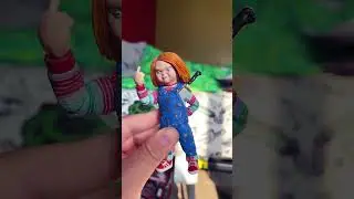 Posing two Neca Chucky figures!￼ #chucky #horror