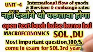 Macroeconomics 3rd year international flow of goods and services and exchange rate