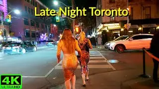 【4K】SIZZLING NIGHTLIFE SHINES IN TORONTO&rsquo;S SPRING FREEZE | LATE SATURDAY NIGHT WALK