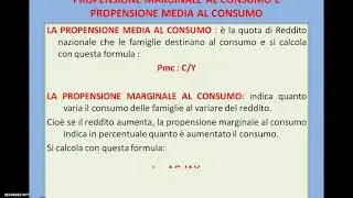 IL CONSUMO NELLA TEORIA KEYNESIANA