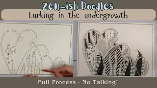 Zentangle Florals Art Practice no chat Deco time colouring pencils Zentangle Doodling full video