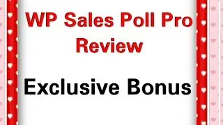 WP SalesPollPro - EXCLUSIVE BONUS