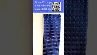 Donald Trump Blue Polka Dot Silk Tie