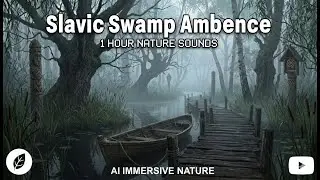 Slavic Swamp Ambience | 1 Hour Nature Sounds | AI Immersive Nature 🌿🌑