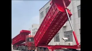 Tri Axle 30CBM Dump Semi Trailer for Sale | 50 Ton 60 Ton 80 Ton 100 Ton 120 Ton End Tipper Trailer