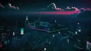 Floating Bed in the Sky 🌌 Deep Sleep & Calm Ambient Sounds | Relaxing Futuristic Dream