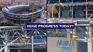 Camp Nou Renovation Update | Fa&ccedil;ade, Glazing & Structural Progress Across All Sections