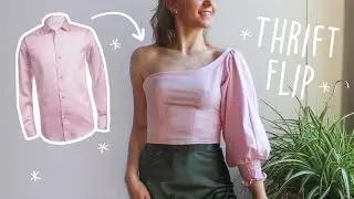 Spring THRIFT FLIP Top | DIY Clothes for Spring/Summer 2021 | Mens to Womens Shirt