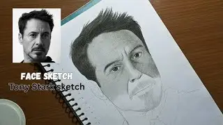 DRAW Tony Stark's Face with Easy Sketch Steps NOW