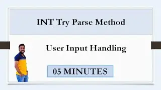 INT Try Parse Method | User Input Handling | C sharp Console Application