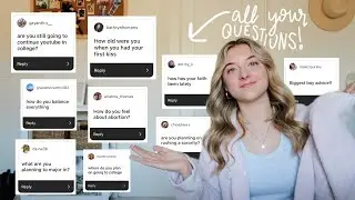 where I'm going to college, dating advice, controversial opinions, my workout routine & more