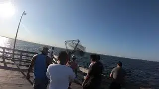 GIANT STING RAY HOOKED AT JONES BEACH !!!