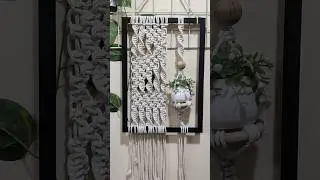 framed macrame wall art | #macrame #walldecor #artoftheday #artist #sachetnari #shortsvideo
