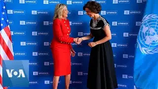 Jill Biden Meets UNESCO&rsquo;s Azoulay in Paris | VOA News