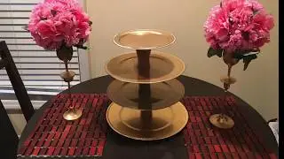 How to make cupcake stand DIY Dollar Tree
