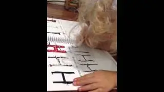 Writing the letter h