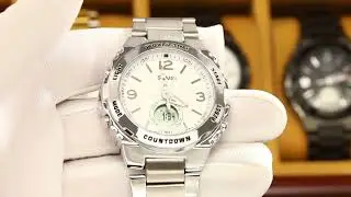 SKMEI 2310 Reloj World Time Analog Digital Wrist Watch Gold Luxury Watches for Men
