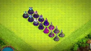 Every level Wizard Tower VS Royal Champion speed run | Clash of Clans