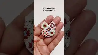I&rsquo;m obsessed with miniature granny square bags 😍 #microcrochet #grannysquarebags