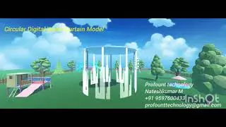 Circular Digital Water Curtain Model #amusementpark #fountain #themepark 