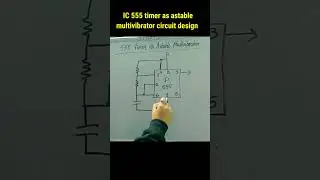 IC 555 as astable multivibrator #electronics #electrical #engineering #youtubeshorts #shorts #exam