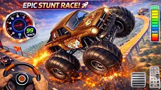 Monster Truck Mega Ramp Impossible Driver - Monster Truck Mega Ramp Racing - Android #megaramp#2