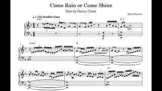 Come Rain or Come Shine - Sonny Clark Solo Transcription
