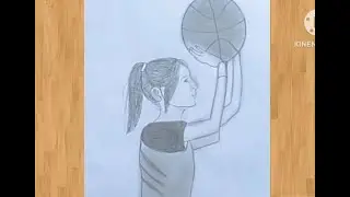 How to draw a girl playing volleyball //Easy sketch for beginners//Exclusive Art Gallary