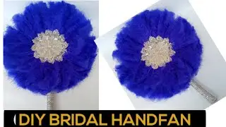 DIY BRIDAL HANDFAN// How to make the trending Bridal handfan with feathers