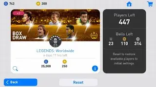 Opening Legends:Worldwide Box Draw in Pes 2019 Mobile