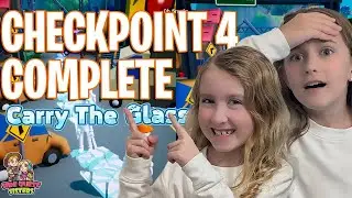 Can We Make It to CHECKPOINT 4 in Carry the Glass?! | 😂 Our Most Stressful Challenge Yet! 😱🥛
