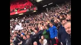 Everton fans at old Trafford