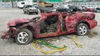 David Bouma's car after it was recovered from Ohio River