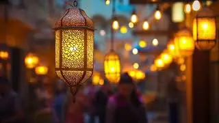Ramadan Night Ambience 🌙 Cozy Fireplace & Islamic Relaxing Music | 1 Hour Full HD #ambience #ramazan