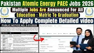 Pakistan Atomic Energy Jobs 2026 | PAEC Jobs 2026 Online Apply | Latest Atomic Energy Jobs