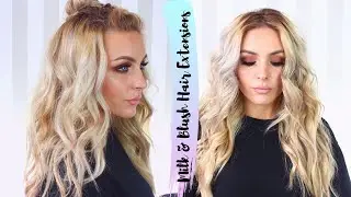 MILK & BLUSH HAIR EXTENSION REVIEW + WO-MAN BUN! 🌊💇