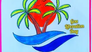 Goa liberation day drawing/goa liberation day poster drawing for beginners/goa liberation day poster