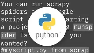 A web crawler in a self-contained python file