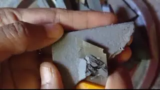 Black slate item soft cleaning 📸#satisfying #slatepencil #clay #wetcleaning