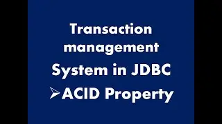 Transaction Management system in jdbc  | हिंदी | ACID Properties in JDBC (JAVA) #java #dbms