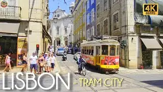 🇵🇹 Lisbon 4K Walking Tour 🚶&zwj;♂️ | From Rossio Square to Alfama 🏰 & Iconic Trams 🚋 | 29 Minutes