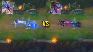 Porcelain Protector Aurelion Sol vs Inkshadow Aurelion Sol Skin Comparison - League of Legends